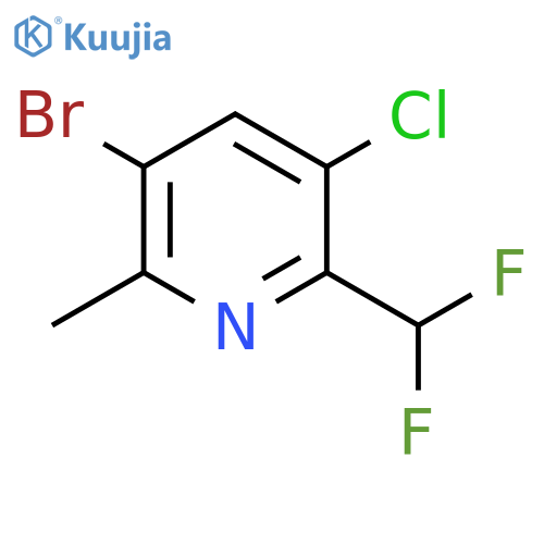 3-Bromo-5-chloro-6-(difluoromethyl)-2-methylpyridine structure