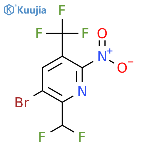 3-Bromo-2-(difluoromethyl)-6-nitro-5-(trifluoromethyl)pyridine structure