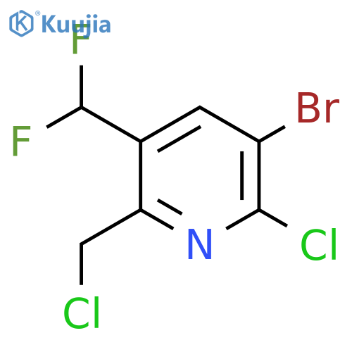 3-Bromo-2-chloro-6-(chloromethyl)-5-(difluoromethyl)pyridine structure