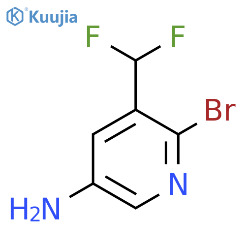 6-Bromo-5-(difluoromethyl)pyridin-3-amine structure