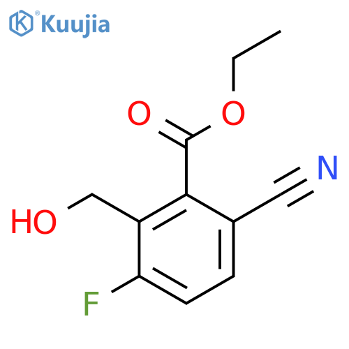 Ethyl 6-cyano-3-fluoro-2-(hydroxymethyl)benzoate structure