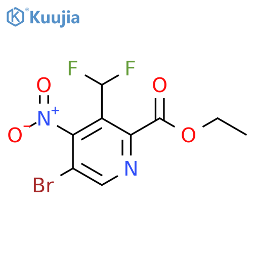 Ethyl 5-bromo-3-(difluoromethyl)-4-nitropyridine-2-carboxylate structure