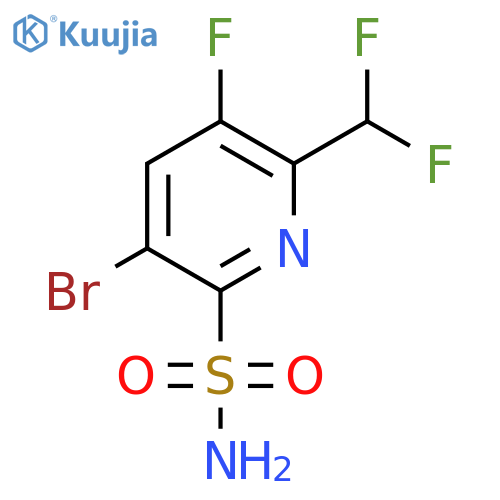 5-Bromo-2-(difluoromethyl)-3-fluoropyridine-6-sulfonamide structure