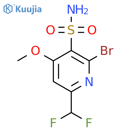 2-Bromo-6-(difluoromethyl)-4-methoxypyridine-3-sulfonamide structure