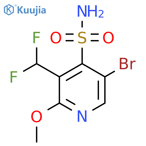 5-Bromo-3-(difluoromethyl)-2-methoxypyridine-4-sulfonamide structure
