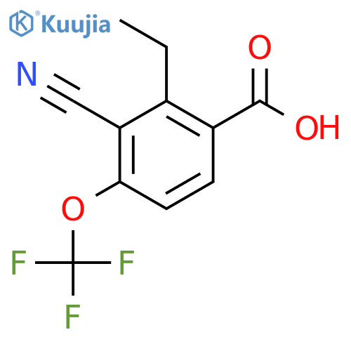 3-Cyano-2-ethyl-4-(trifluoromethoxy)benzoic acid structure