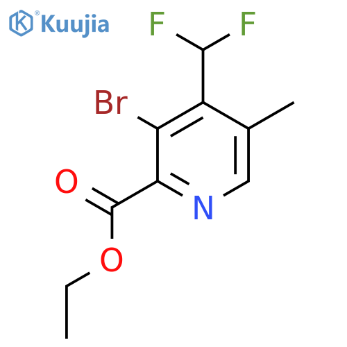 Ethyl 3-bromo-4-(difluoromethyl)-5-methylpyridine-2-carboxylate structure