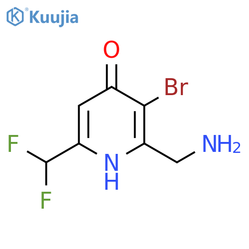 2-(Aminomethyl)-3-bromo-6-(difluoromethyl)-4-hydroxypyridine structure