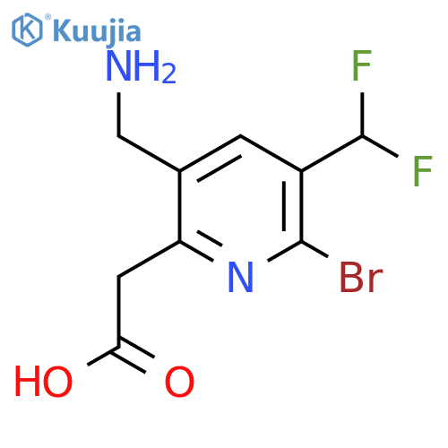 5-(Aminomethyl)-2-bromo-3-(difluoromethyl)pyridine-6-acetic acid structure