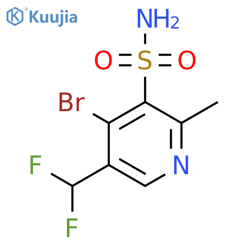 4-Bromo-5-(difluoromethyl)-2-methylpyridine-3-sulfonamide structure