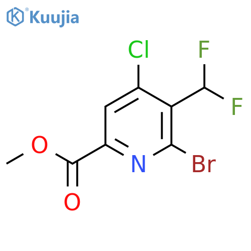 Methyl 2-bromo-4-chloro-3-(difluoromethyl)pyridine-6-carboxylate structure