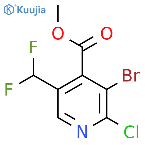 Methyl 3-bromo-2-chloro-5-(difluoromethyl)pyridine-4-carboxylate structure