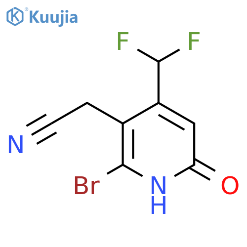 2-Bromo-4-(difluoromethyl)-6-hydroxypyridine-3-acetonitrile structure