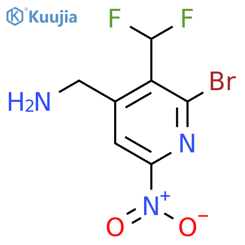 4-(Aminomethyl)-2-bromo-3-(difluoromethyl)-6-nitropyridine structure
