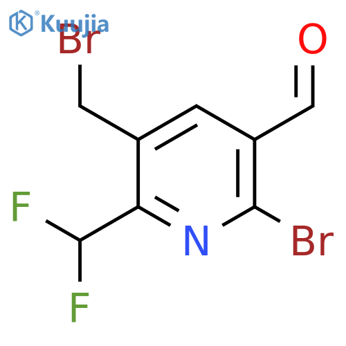 2-Bromo-5-(bromomethyl)-6-(difluoromethyl)pyridine-3-carboxaldehyde structure