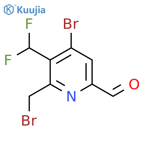 4-Bromo-2-(bromomethyl)-3-(difluoromethyl)pyridine-6-carboxaldehyde structure