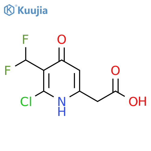 2-Chloro-3-(difluoromethyl)-4-hydroxypyridine-6-acetic acid structure