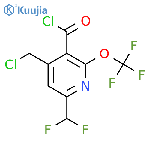 4-(Chloromethyl)-6-(difluoromethyl)-2-(trifluoromethoxy)pyridine-3-carbonyl chloride structure