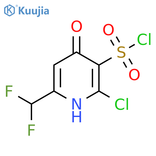 2-Chloro-6-(difluoromethyl)-4-hydroxypyridine-3-sulfonyl chloride structure