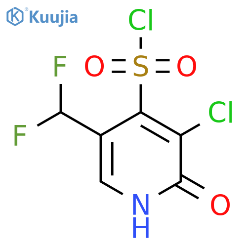 3-Chloro-5-(difluoromethyl)-2-hydroxypyridine-4-sulfonyl chloride structure