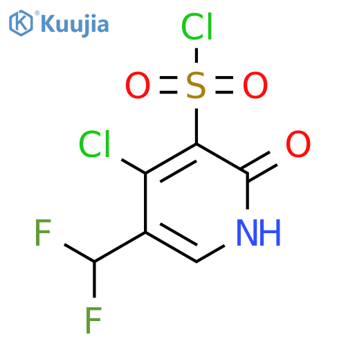 4-Chloro-5-(difluoromethyl)-2-hydroxypyridine-3-sulfonyl chloride structure