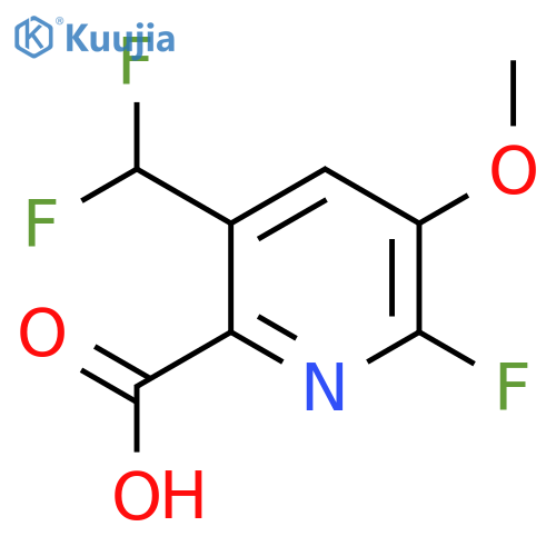 5-(Difluoromethyl)-2-fluoro-3-methoxypyridine-6-carboxylic acid structure