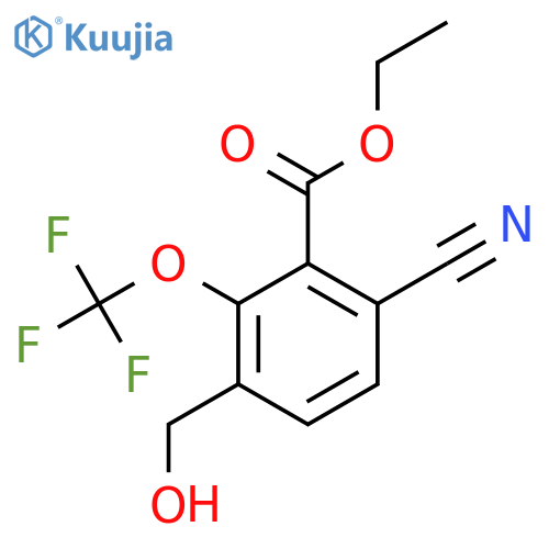 Ethyl 6-cyano-3-hydroxymethyl-2-(trifluoromethoxy)benzoate structure