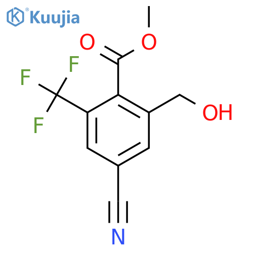 Methyl 4-cyano-2-hydroxymethyl-6-(trifluoromethyl)benzoate structure