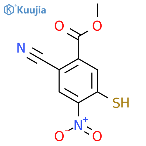 Methyl 2-cyano-5-mercapto-4-nitrobenzoate structure