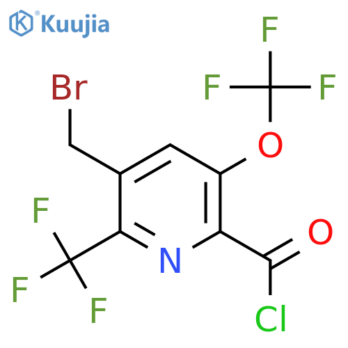 3-(Bromomethyl)-5-(trifluoromethoxy)-2-(trifluoromethyl)pyridine-6-carbonyl chloride structure