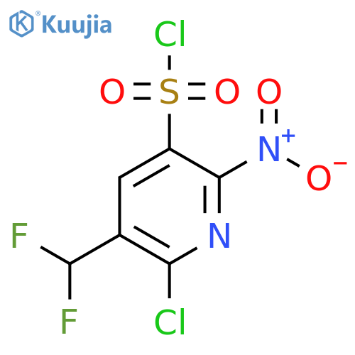 2-Chloro-3-(difluoromethyl)-6-nitropyridine-5-sulfonyl chloride structure
