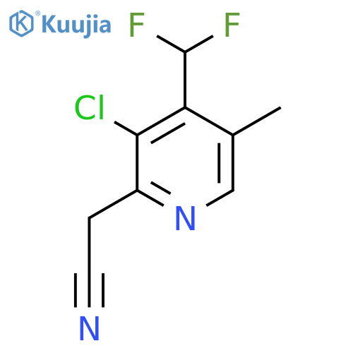 3-Chloro-4-(difluoromethyl)-5-methylpyridine-2-acetonitrile structure