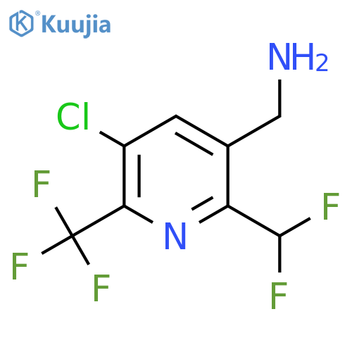3-(Aminomethyl)-5-chloro-2-(difluoromethyl)-6-(trifluoromethyl)pyridine structure