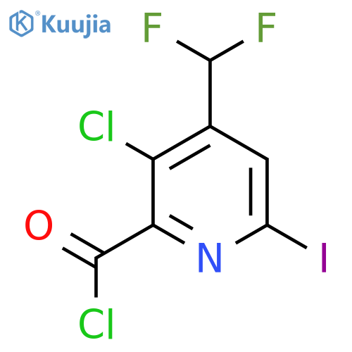 3-Chloro-4-(difluoromethyl)-6-iodopyridine-2-carbonyl chloride structure