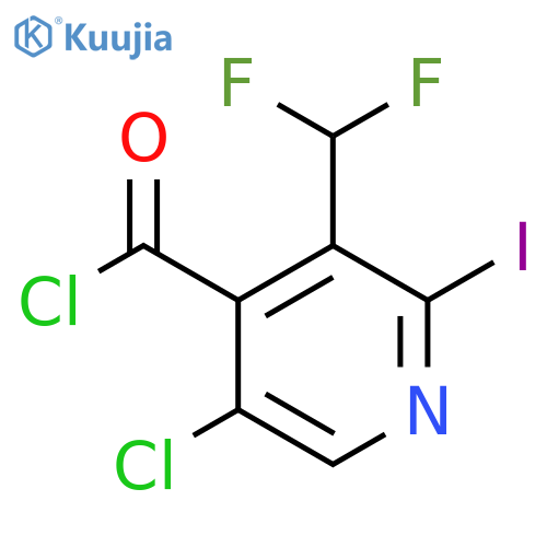 5-Chloro-3-(difluoromethyl)-2-iodopyridine-4-carbonyl chloride structure