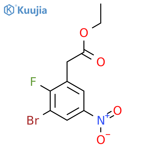 Ethyl 3-bromo-2-fluoro-5-nitrophenylacetate structure