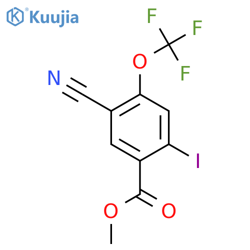 Methyl 5-cyano-2-iodo-4-(trifluoromethoxy)benzoate structure