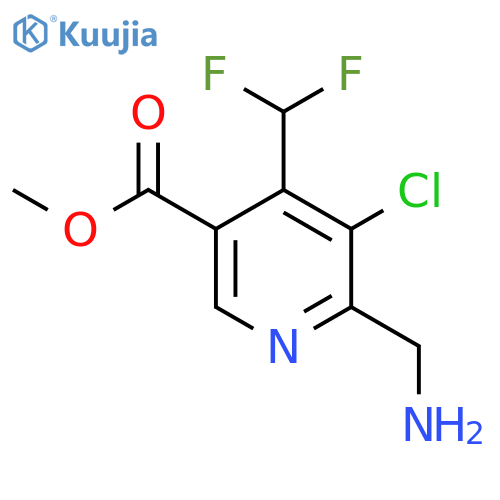 Methyl 2-(aminomethyl)-3-chloro-4-(difluoromethyl)pyridine-5-carboxylate structure