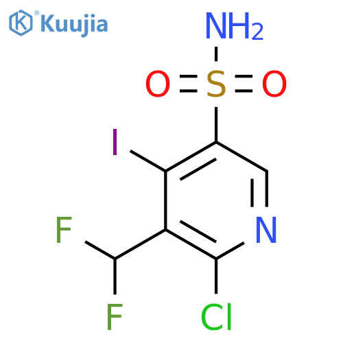 2-Chloro-3-(difluoromethyl)-4-iodopyridine-5-sulfonamide structure