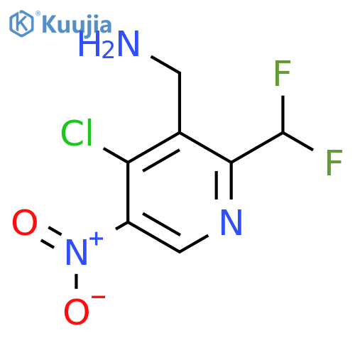 3-(Aminomethyl)-4-chloro-2-(difluoromethyl)-5-nitropyridine structure