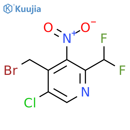 4-(Bromomethyl)-5-chloro-2-(difluoromethyl)-3-nitropyridine structure