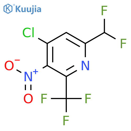 4-Chloro-6-(difluoromethyl)-3-nitro-2-(trifluoromethyl)pyridine structure