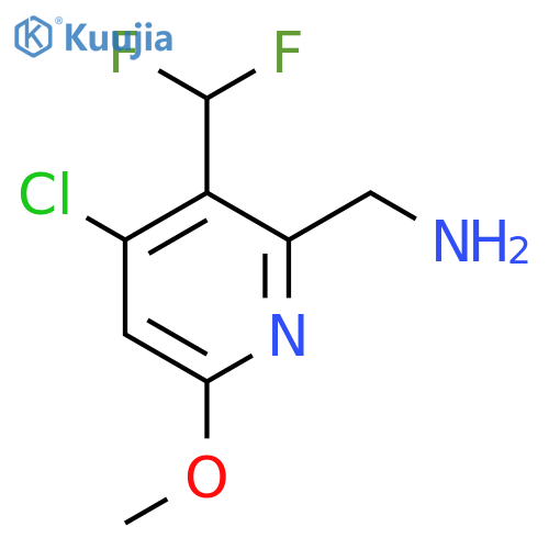 2-(Aminomethyl)-4-chloro-3-(difluoromethyl)-6-methoxypyridine structure