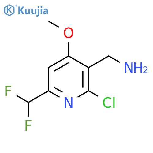 3-(Aminomethyl)-2-chloro-6-(difluoromethyl)-4-methoxypyridine structure