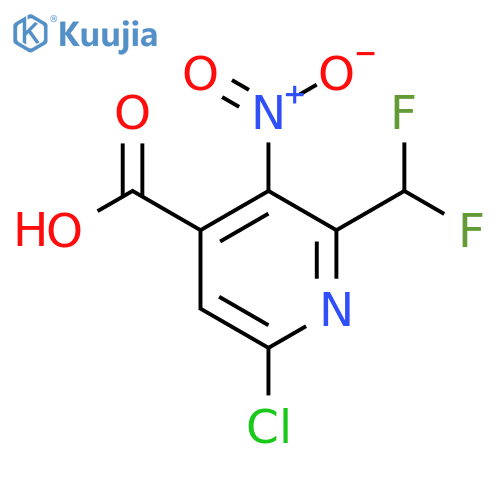 6-Chloro-2-(difluoromethyl)-3-nitropyridine-4-carboxylic acid structure