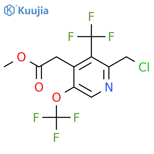 Methyl 2-(chloromethyl)-5-(trifluoromethoxy)-3-(trifluoromethyl)pyridine-4-acetate structure