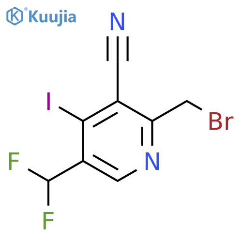 2-(Bromomethyl)-3-cyano-5-(difluoromethyl)-4-iodopyridine structure