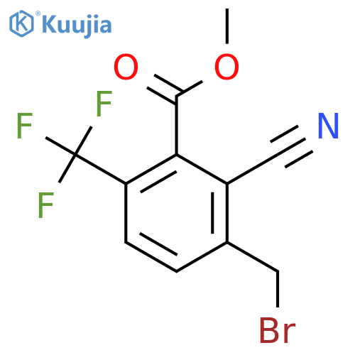 Methyl 3-bromomethyl-2-cyano-6-(trifluoromethyl)benzoate structure
