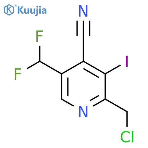 2-(Chloromethyl)-4-cyano-5-(difluoromethyl)-3-iodopyridine structure