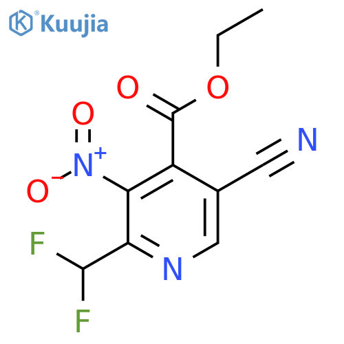 Ethyl 5-cyano-2-(difluoromethyl)-3-nitropyridine-4-carboxylate structure